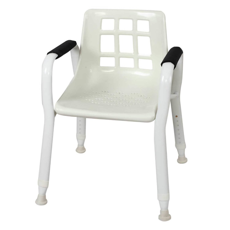 Oval Tube Shower Chair - Aluminium
